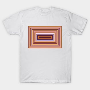 IN ORANGE TONES - PARALLEL LINES ON RECTANGULAR FORMATION T-Shirt